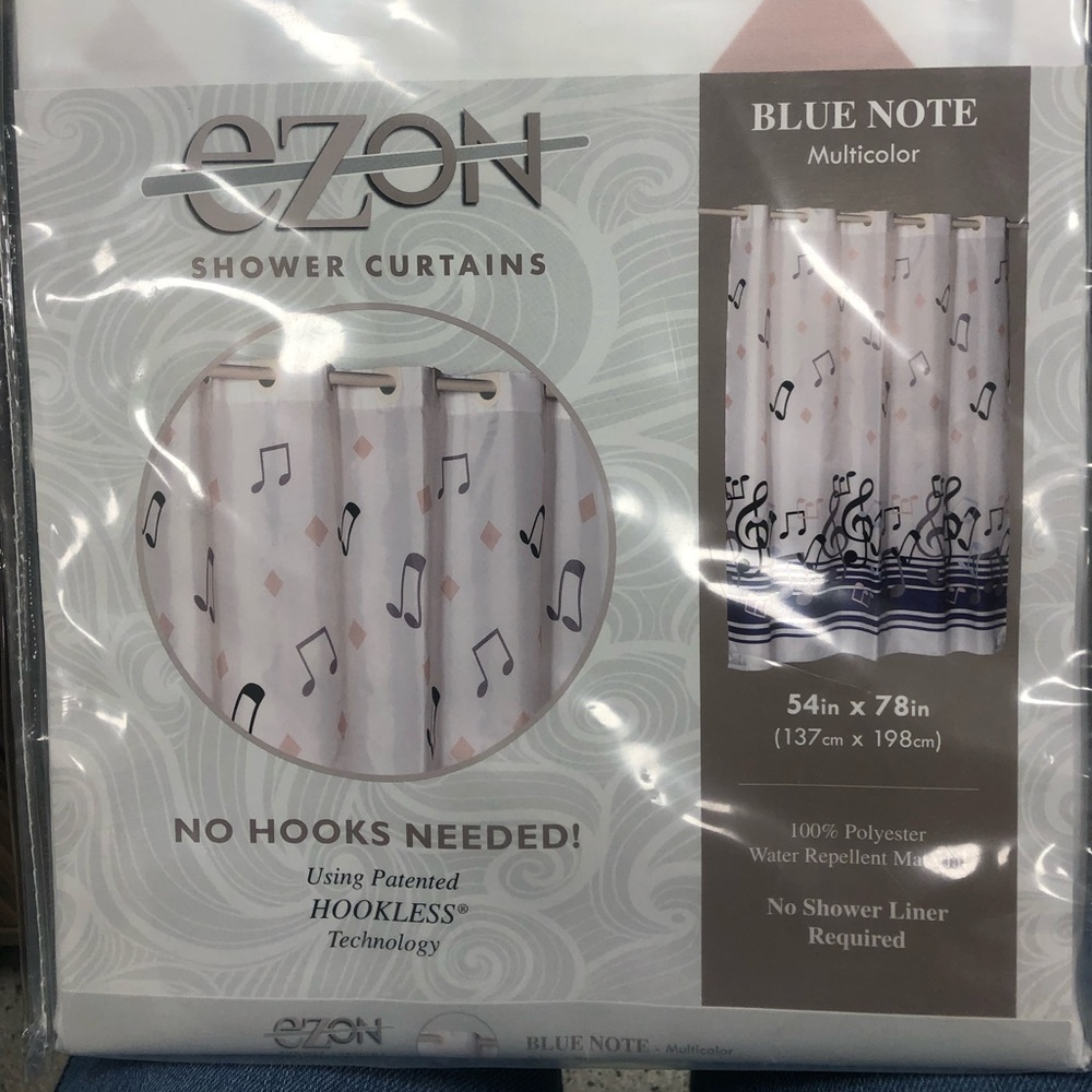 Music note shower curtain